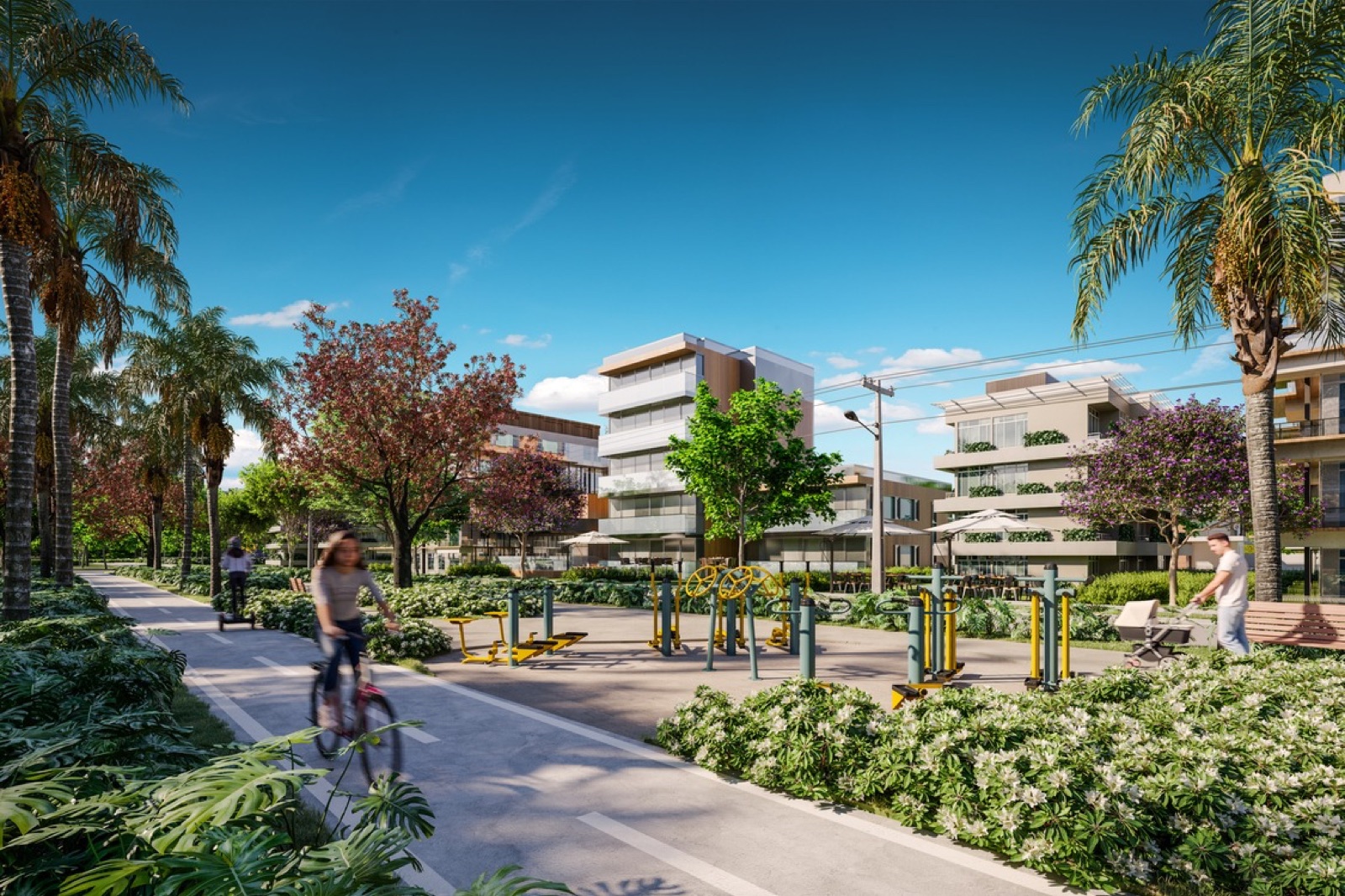 Ciclovia e academia ao ar livre Altos de Santa Helena Tijucas