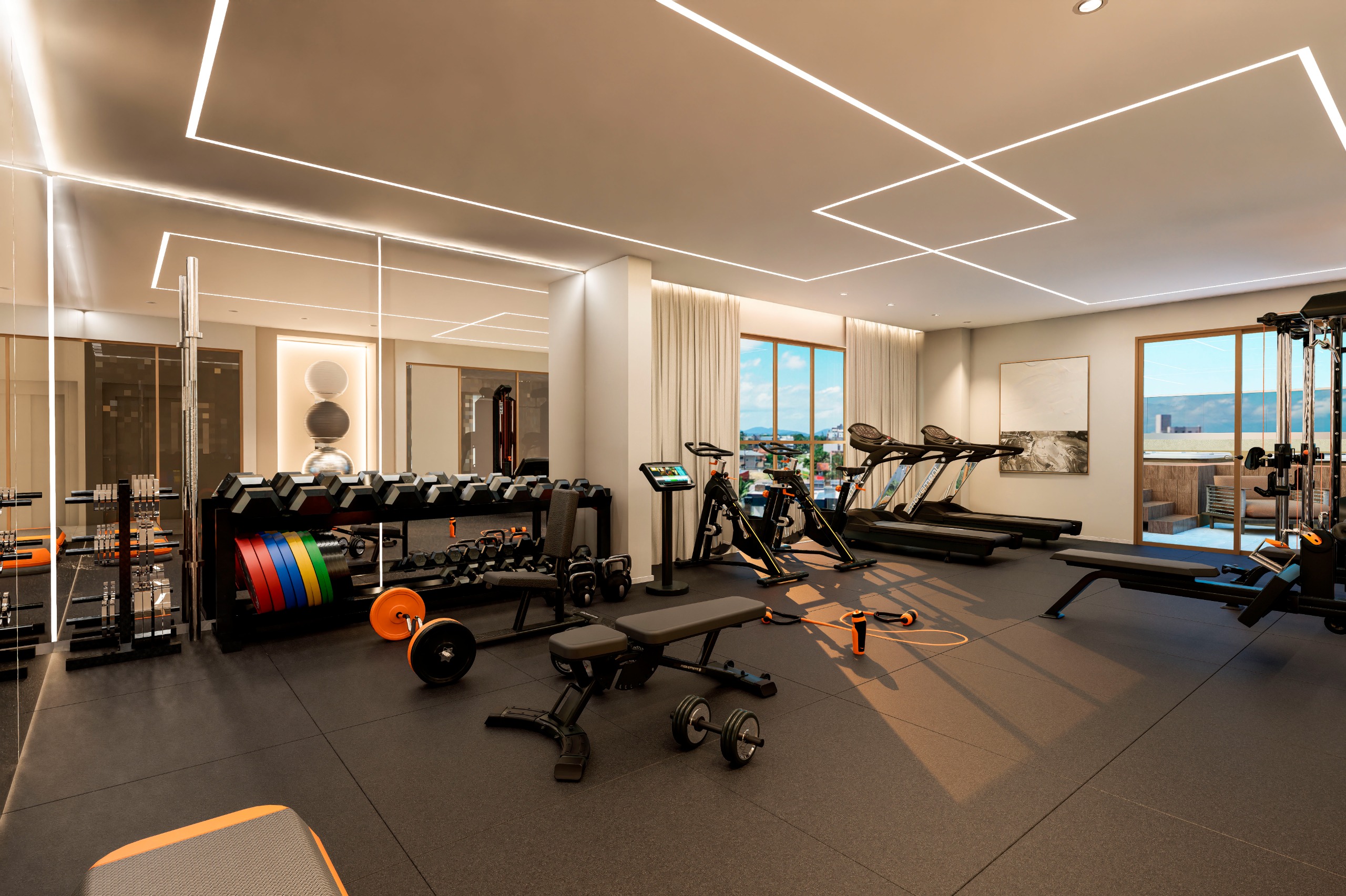 Academia completa Doha Residence apartamento Tijucas SC