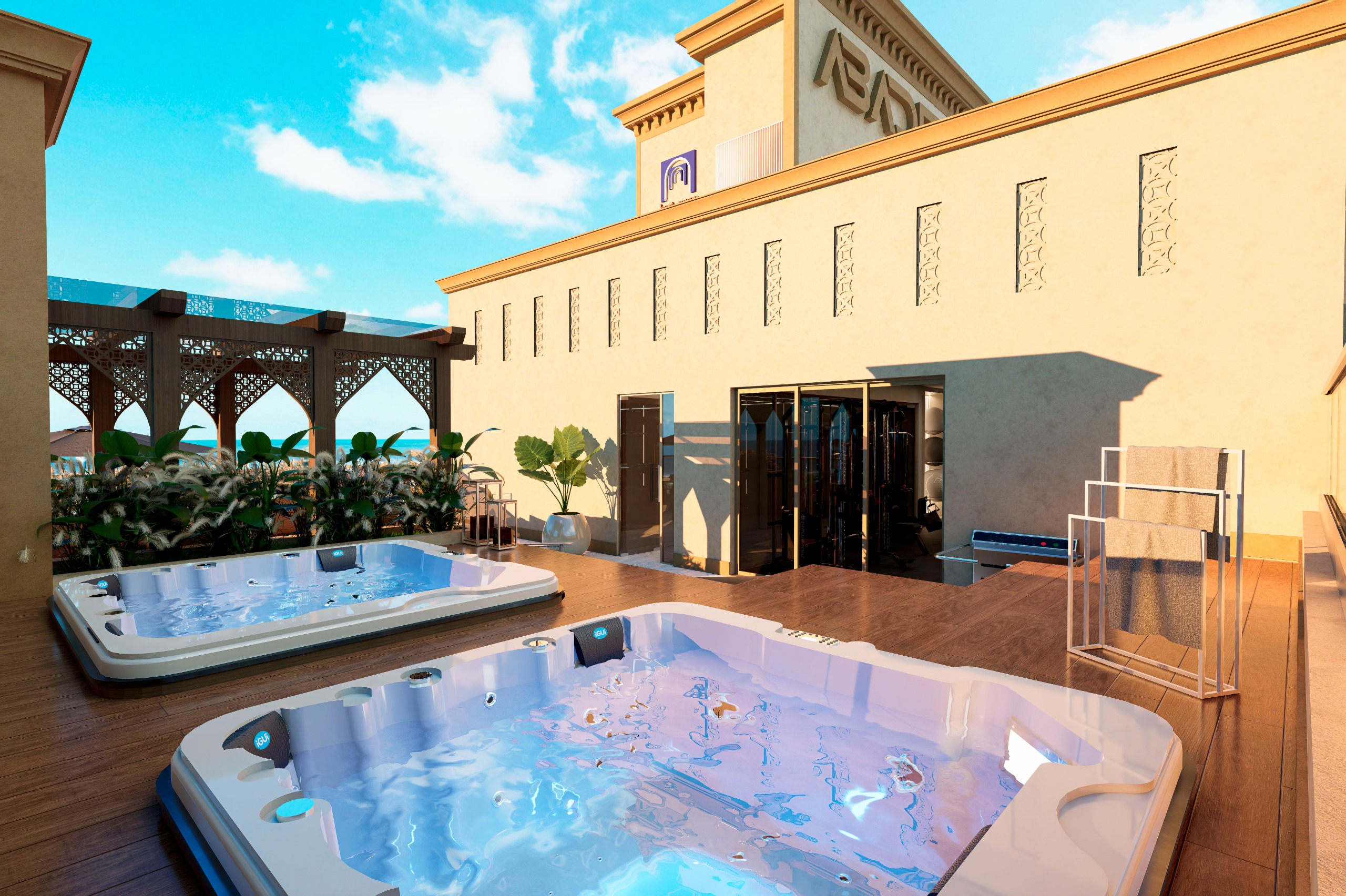 Jacuzzi no rooftop Doha Residence Tijucas SC