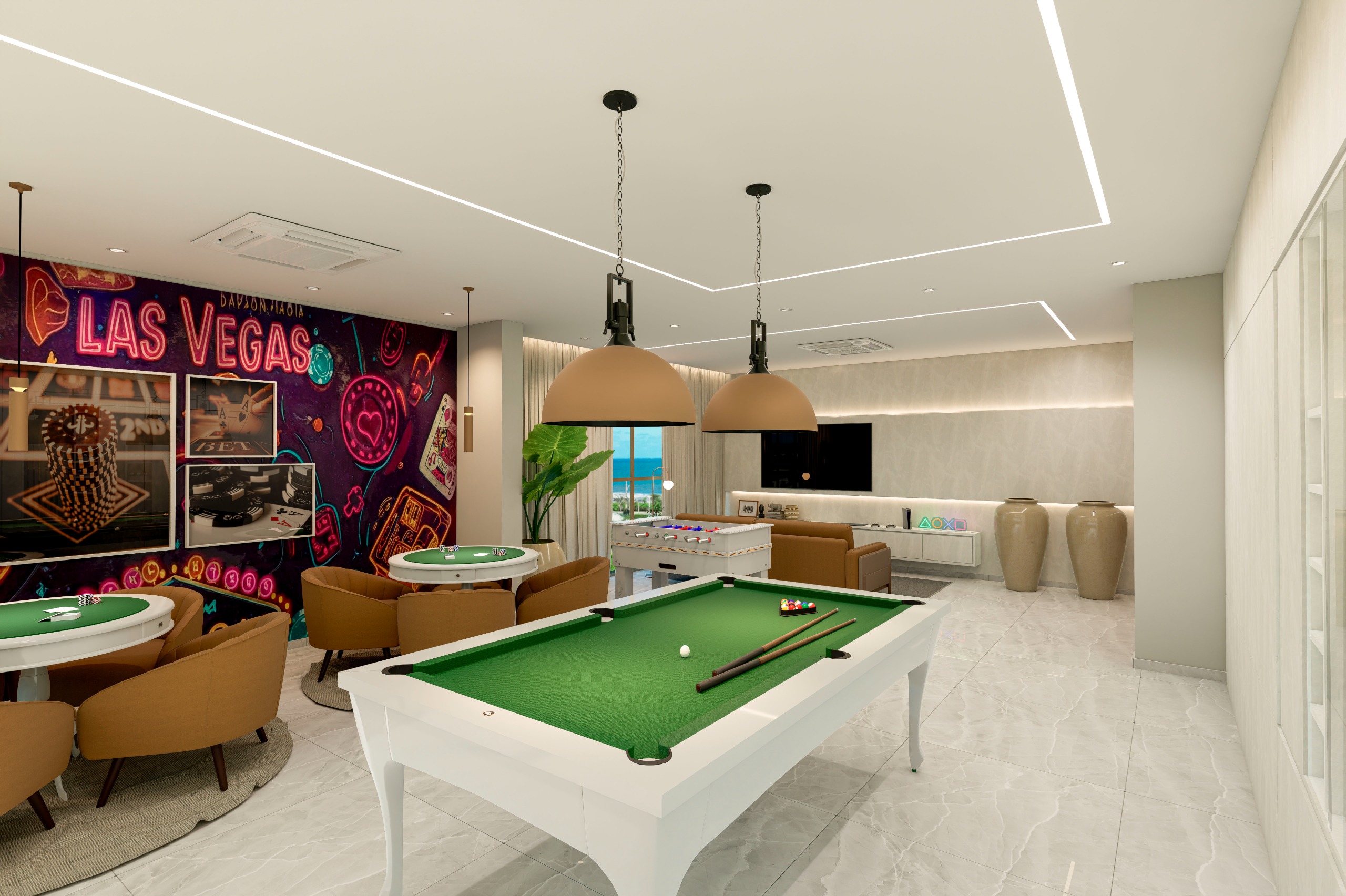 Sala de jogos Doha Residence Tijucas SC