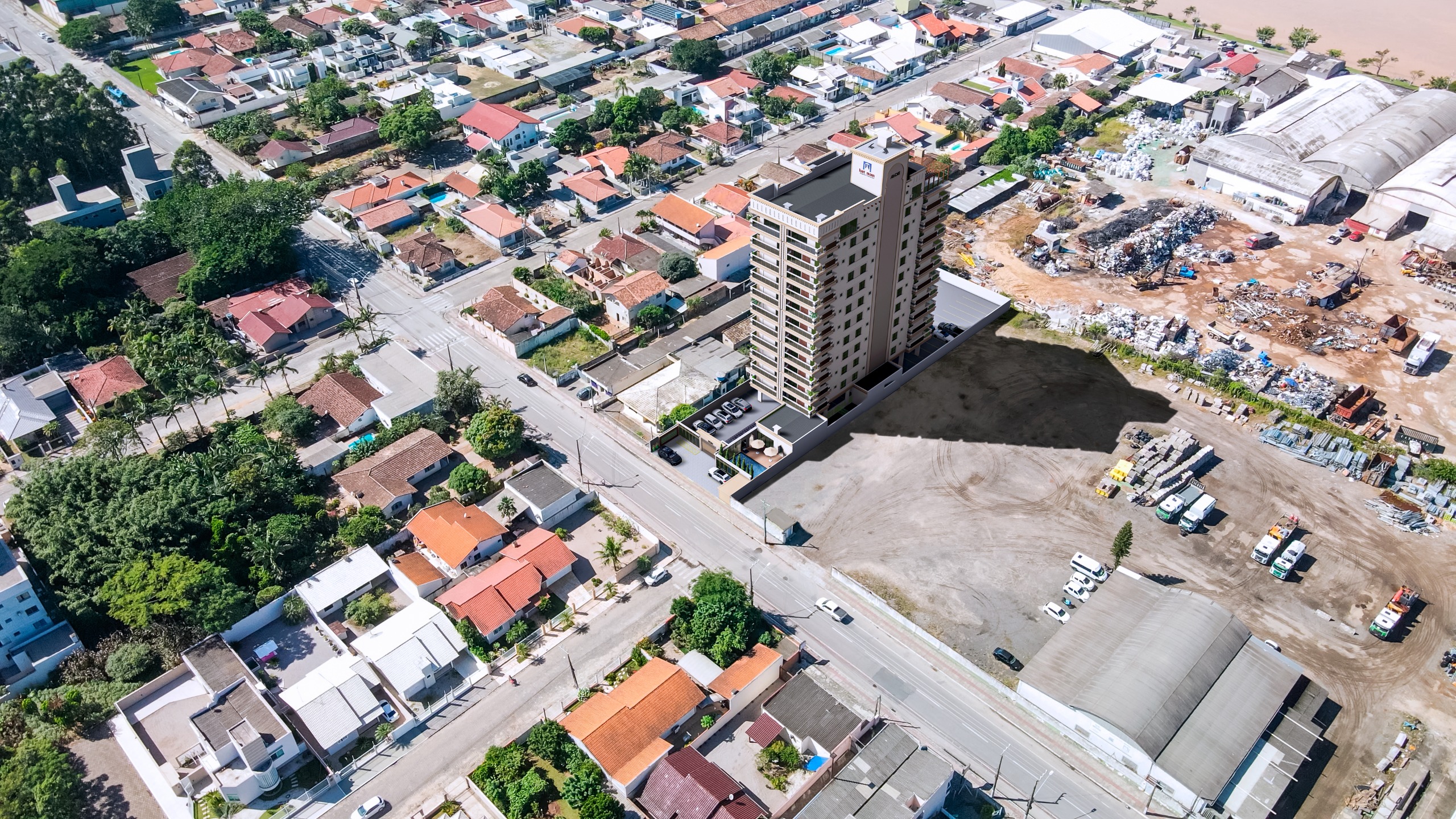 Vista aerea Doha Residence investimento imovel Tijucas SC